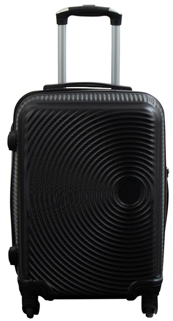 Kabinväska - Cirkel svart - Hard case resväska - Lättrullade hjul