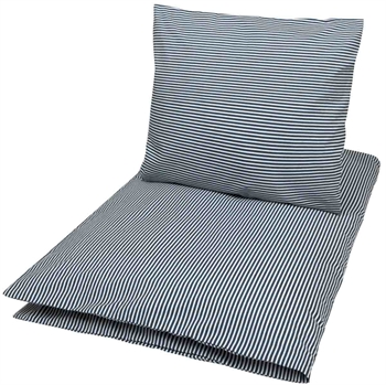 Sängkläder för baby 70x100 cm - Stripe blue - Sängkläder i 100% ekologisk bomull - Müsli