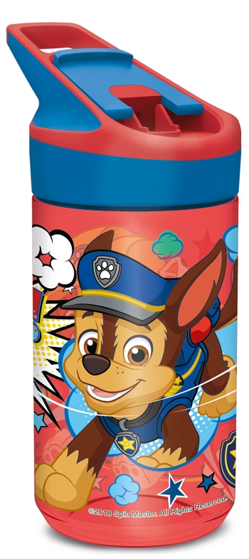 Paw Patrol - Dricksflaska med flipfunktion och sugrör - Chase och Rubble