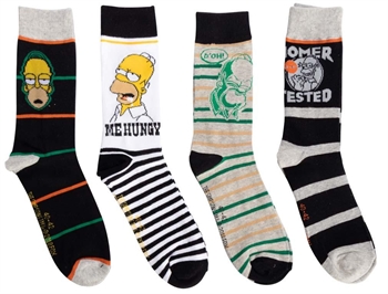 Herrstrumpor 4 par i storlek 40-42 med The Simpsons