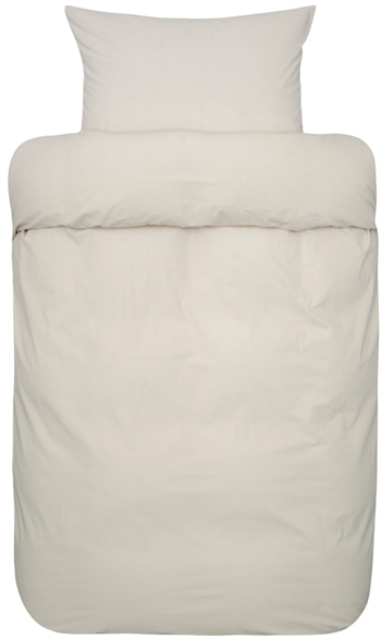 Krepp påslakanset - 200x220 cm - Lyra beige - Sängkläder i 100% ekologisk bomull - Høie dubbelt sängkläder