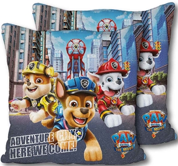 Paw Patrol - Dekorativ kudde för barn - 40x40 cm - Marshall, Rubble och Chase