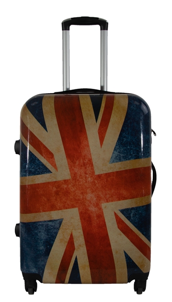 Resväska - Hardcase resväska - Storlek Medium - Resväska med motiv - Union Jack - Exklusiv lättvikt resväska