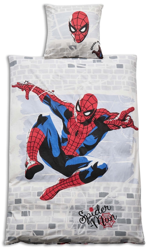 Spiderman sängkläder mjuka och sköna 100% bomullsflanell - 140x200 cm 2-i-1 design bäddset