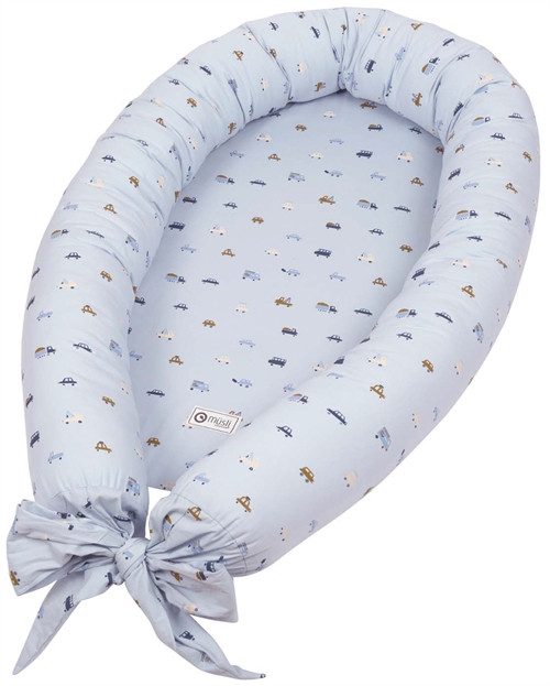 Babynest - Müsli - By Green Cotton - 75x40 cm - Breezy - Tryck med små fordon