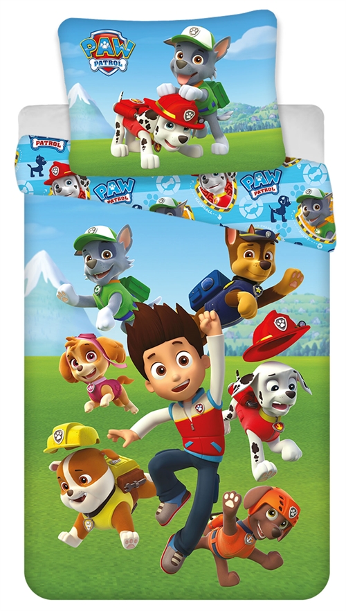 Paw Patrol sängkläder för barn100x140 cm - Paw Patrol sängkläder för barn- Top Speed ​​​​- 2 i 1 - 100% bomull