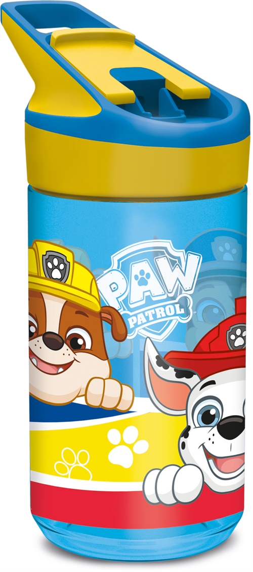 Paw Patrol - Dricksflaska med flipfunktion och sugrör - Marshall och Chase dricksflaska