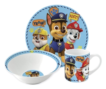 Paw Patrol barnservis - Matset i 3 delar för barn - Marshall, Chase och Rubble