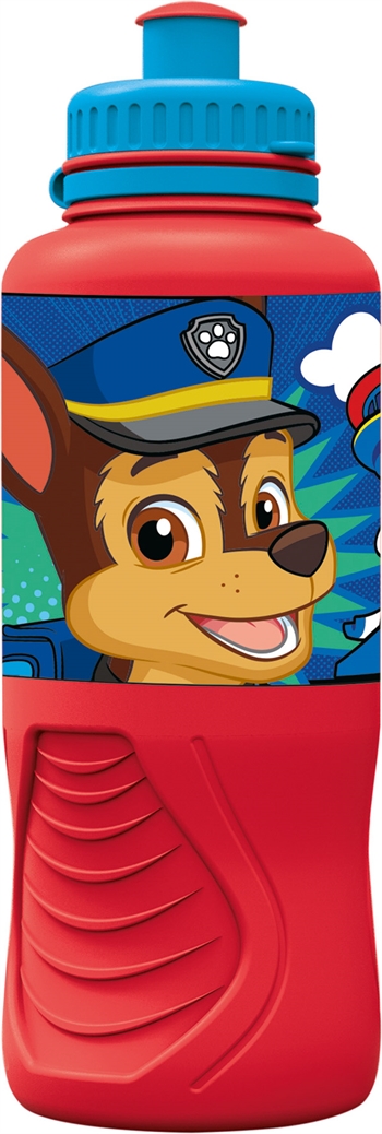 Paw Patrol röd dricksflaska - Dricksflaska med pip för barn - Marshall och Chase