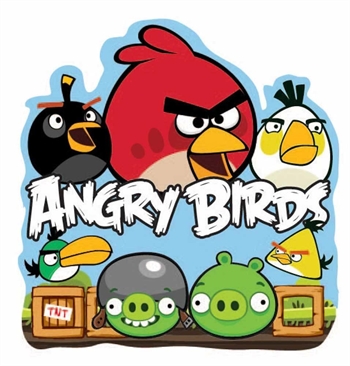 Wallsticker - Angry Birds - 25x24 cm - 3D-effekt