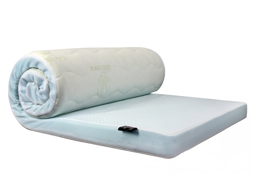 Bäddmadrass 7 zoner 90x200 cm - Höjd 7 cm - Antibakteriellt överdrag med aloe vera - Memoryfoam bäddmadrass för enkelsäng - By Borg