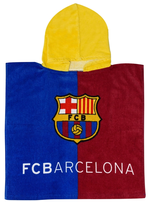 Badponcho - 100% mjuk bomullshandduk - 50x100 cm - FC Barcelona handduk