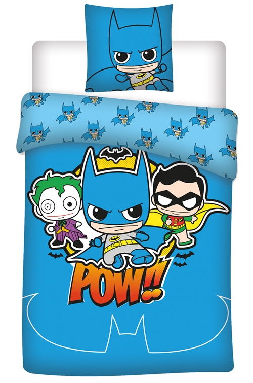 Sängkläder för barn 100x140 cm - Batman DC Pop bäddset - Vändbart design - 100% bomull