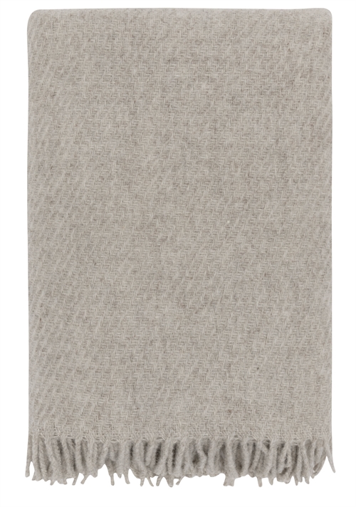 Ullpläd - 100 % ren ny ull  - Høie of Scandinavia ullpläd - Falketind beige - 120x180 cm