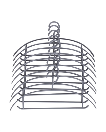 Galgar för kläder - 10 st per paket - Gråa plastgalgar - Billiga och praktiska klädhängare