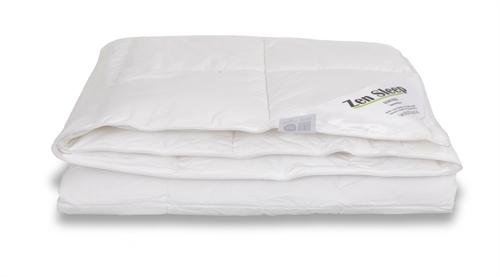 Dubbelt sommartäcke 200x200cm - Allergivänligt täcke med mjuka, luftiga fiberdun - Svalt fiber täcke - Zen Sleep