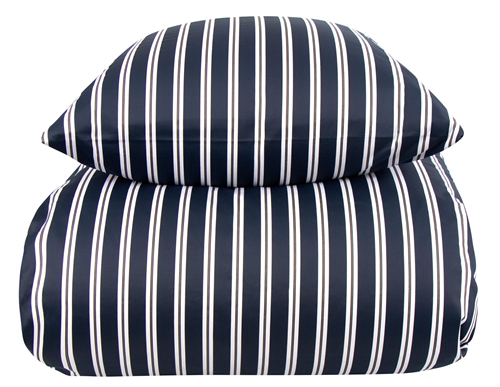 sängkläder king-size - 240x220 cm - 100 % mjuk bomullssatin - Stripe blue - By Night sängkläder