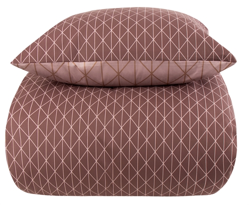 Sängkläder till dubbeltäcke 200x220 cm - Harlequin peach - Dubbelt täcke med 2 design - 100% bomull