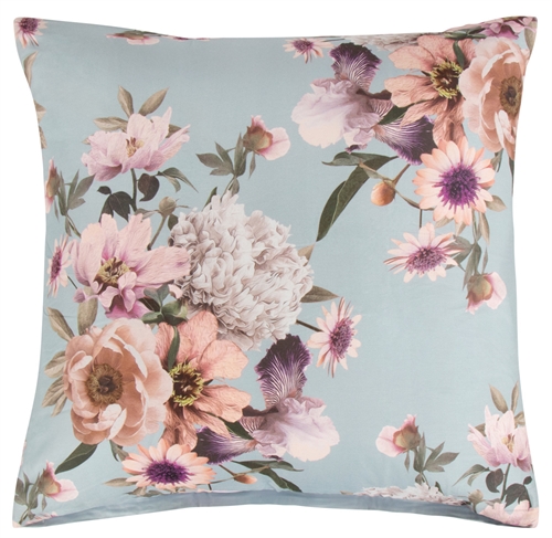 Kuddfodral 60x63 cm - Blue flower - 2 i 1 design - kuddfodral i 100% bomullssatin