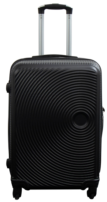 Resväska - Cirkel svart - Mellan hard case resväska - Lättrullade hjul