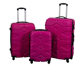 Resväskset - 3 st. - Hardcase resväskor - Military Pink - Lättvikt resväskor