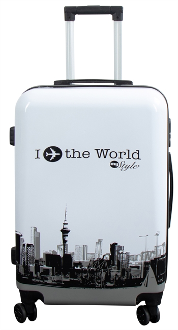 Medium resväska - I Love The World - hardcase resväska - Exklusiv resväska