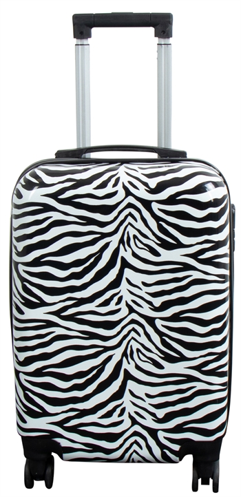 Kabinväska - Hardcase lättvikts resväska - Trolley med motiv - Zebra