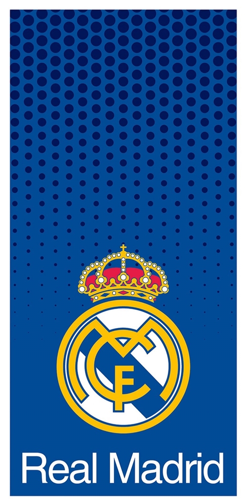 Blå Real Madrid handduk - 100 % mjuk bomulls badhandduk - 70x140 cm