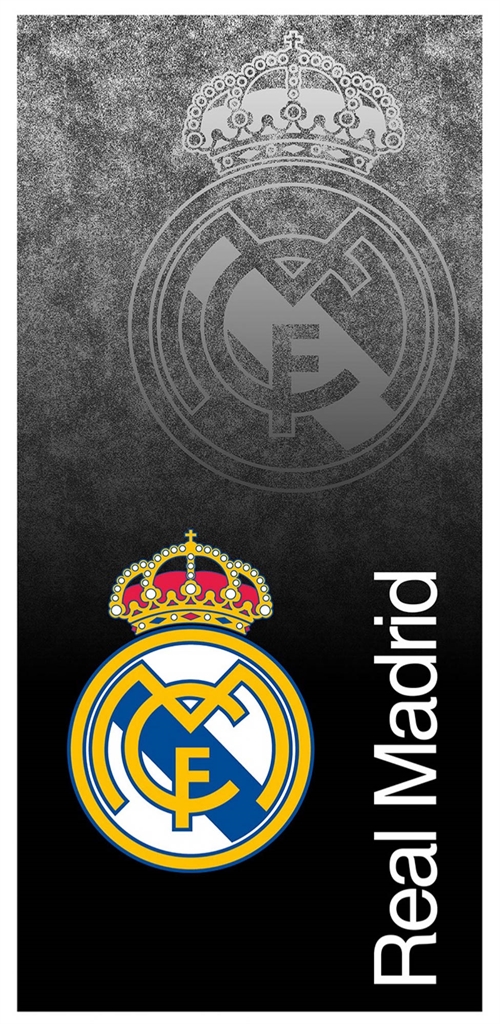 Svart Real Madrid-handduk - 100 % mjuk bomull badhanddukar - 70x140 cm