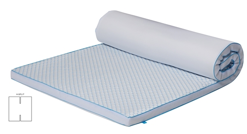 Kylande H-split bäddmadrass - 160x200 cm 5 cm hög - 5 zoner - Memoryfoam bäddmadrass - SLEEP TECH by Borg