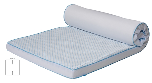 Kylande bäddmadrass med H-split - 180x200 cm - 7 zoner - Lyxig bäddmadrass i memoryfoam 8 cm hög  - SLEEP TECH By Borg